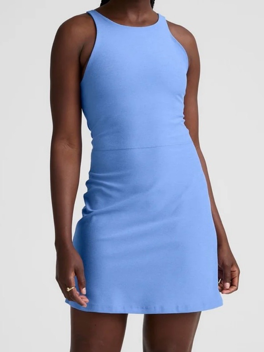 Beyond Yoga refocus spacedye dress Medium in periwinkle cloud